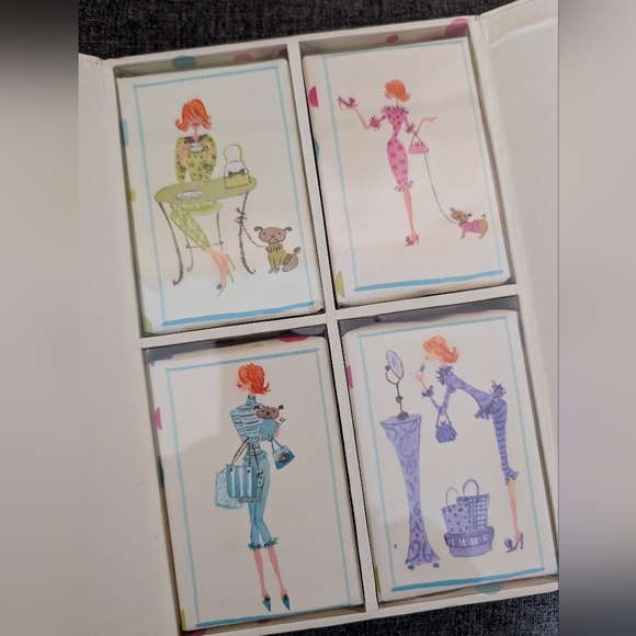 Set of 4 Fashion Illustration Soaps, So Cute For Display Or Special Occasions - Picture 2 of 3